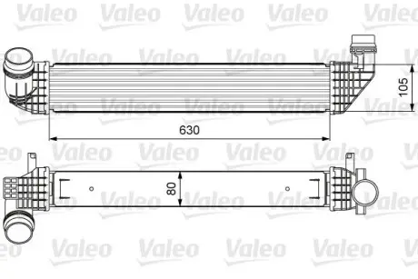 818636 Радіатор наддуву 818636 VALEO VALEO підбір по vin на Brocar