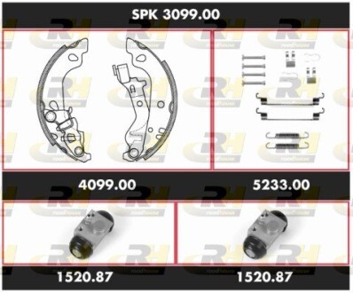 SPK309900 Комплект гальм, барабанний гальмівний механізм ROADHOUSE підбір по vin на Brocar