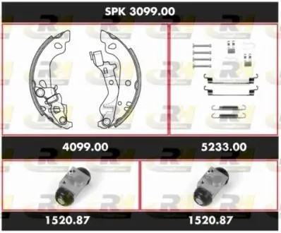 SPK309900 Комплект тормозов, барабанный тормозной механизм ROADHOUSE підбір по vin на Brocar