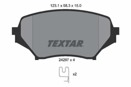 2429701 Тормозные колодки дисковые TEXTAR подбор по vin на Brocar