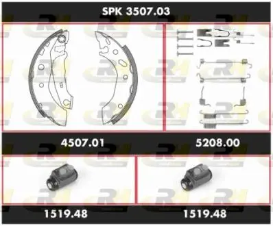 SPK350703 Комплект гальм, барабанний гальмівний механізм ROADHOUSE підбір по vin на Brocar