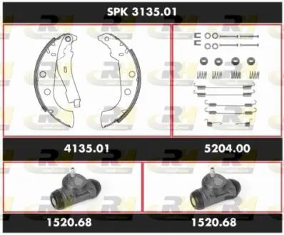 SPK313501 Комплект гальм, барабанний гальмівний механізм ROADHOUSE підбір по vin на Brocar