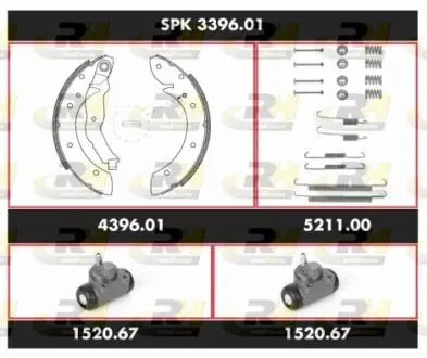 SPK339601 Комплект тормозов, барабанный тормозной механизм ROADHOUSE підбір по vin на Brocar