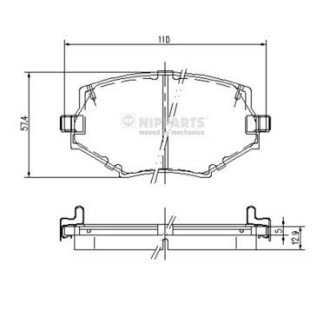 J3603044 Тормозные колодки NIPPARTS подбор по vin на Brocar