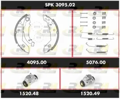 SPK309502 Комплект гальм, барабанний гальмівний механізм ROADHOUSE підбір по vin на Brocar