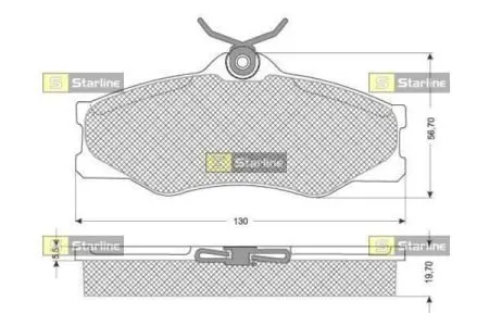 BDS229 Тормозные колодки дисковые STARLINE подбор по vin на Brocar