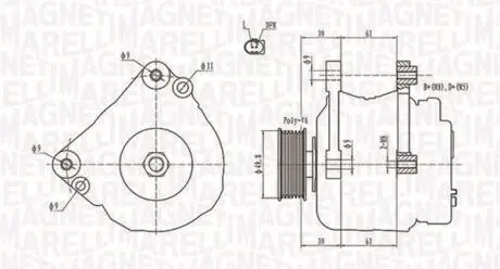 063731729010 ALTERNATOR SKODA/ SEAT/ VW 1,4 SZT MAGNETI MARELLI MAGNETI MARELLI підбір по vin на Brocar