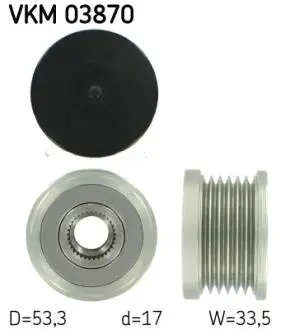 VKM03870 Шків генератора SKF підбір по vin на Brocar
