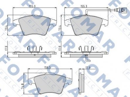 FO918981 Колодки тормозные дисковые FOMAR подбор по vin на Brocar