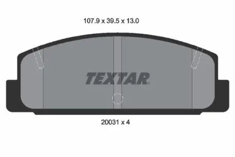 2003101 Тормозные колодки дисковые TEXTAR подбор по vin на Brocar