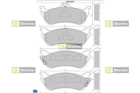 BDS424 Тормозные колодки дисковые STARLINE подбор по vin на Brocar