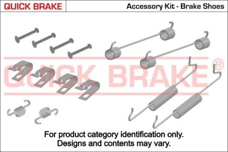 1050005 Монтажний набір барабанних колодок QUICK BRAKE підбір по vin на Brocar