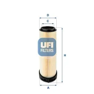 2759600 Воздушный фильтр UFI підбір по vin на Brocar