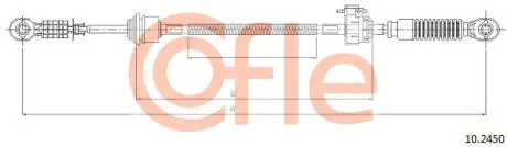 92102450 Трос КПП FORD TRANSIT all 96- (червоний) COFLE підбір по vin на Brocar