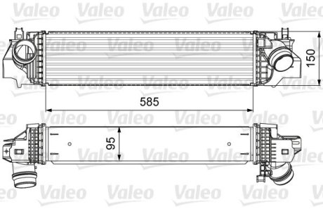 818640 Охолоджувач наддувального повітря VALEO подбор по vin на Brocar