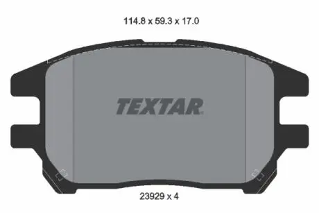2392901 Комплект тормозных колодок, дисковый тормоз TEXTAR подбор по vin на Brocar