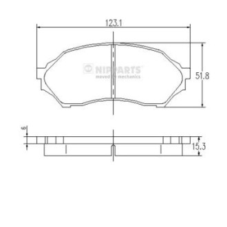 J3603047 Комплект тормозных колодок, дисковый тормоз NIPPARTS подбор по vin на Brocar