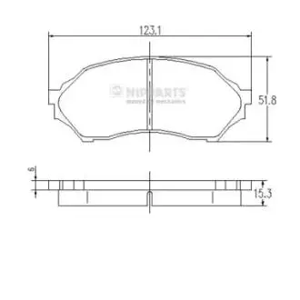 J3603047 Комплект тормозных колодок, дисковый тормоз NIPPARTS подбор по vin на Brocar