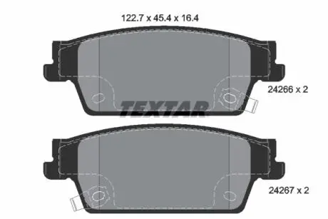 2426601 Комплект тормозных колодок, дисковый тормоз TEXTAR підбір по vin на Brocar