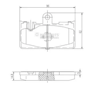 J3612029 Гальмівні колодки дискові NIPPARTS підбір по vin на Brocar