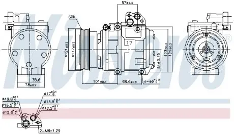 890234 Компресор кондиціонера NISSENS підбір по vin на Brocar