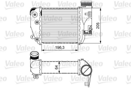 818610 Радіатор наддуву 818610 VALEO VALEO підбір по vin на Brocar