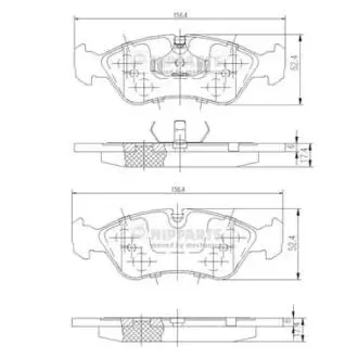 J3600900 Гальмівні колодки дискові NIPPARTS підбір по vin на Brocar