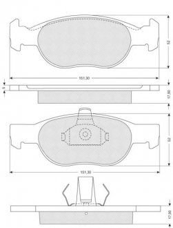 BDS823P Тормозные колодки дисковые STARLINE подбор по vin на Brocar