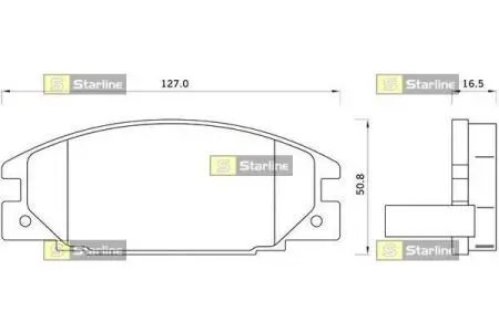 BDS261 Гальмівні колодки дискові STARLINE підбір по vin на Brocar