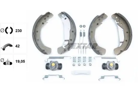 83049001 Тормозные колодки барабанные TEXTAR підбір по vin на Brocar