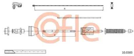 92100383 Трос газа комплект RENAULT CLIO 1.2 (Kangoo) 98- COFLE подбор по vin на Brocar