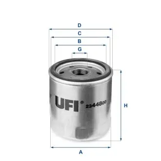 2344800 Масляний фільтр UFI підбір по vin на Brocar