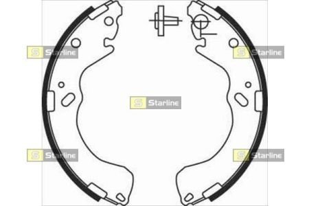 BC08510 Тормозные колодки барабанные STARLINE підбір по vin на Brocar