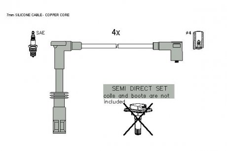 ZK5901 Комплект кабелів запалювання STARLINE підбір по vin на Brocar