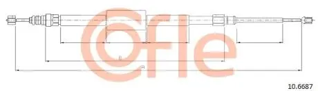 92106687 Трос стоянкового гальма задн RENAULT MEGANE (II) all SW 03- COFLE підбір по vin на Brocar
