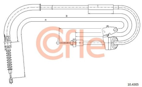 92104305 Трос стояночного тормоза BMW: MINI-MINI CAB -07 1433/1290 mm COFLE підбір по vin на Brocar