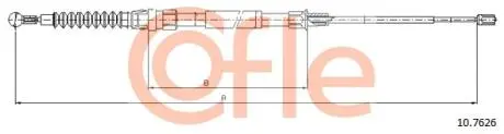 92107626 Трос стоянкового гальма задн VW TOURAN (modPR-TG0) 03- COFLE підбір по vin на Brocar