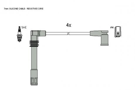 ZK9932 Комплект кабелей зажигания STARLINE подбор по vin на Brocar
