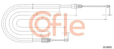 92106693 LINKA - HAMULEC RECZNY COF 10.6693 COFLE COFLE підбір по vin на Brocar