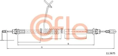 92115675 Трос стояночного гальма FORD: TRANSIT RWD CAB DW 1533/1335 mm COFLE підбір по vin на Brocar