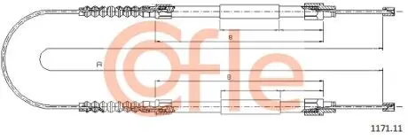 92117111 Трос, стояночная тормозная система COFLE подбор по vin на Brocar