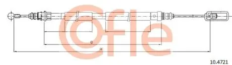 92104721 Трос стояночного тормоза прав задн CITROEN C8 all 6/02-05 COFLE подбор по vin на Brocar