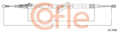92107506 Трос стояночного гальма VW / AUDI: A3/GOLF/Quattro 1723/1090 mm COFLE підбір по vin на Brocar