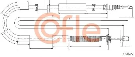92120722 LINKA - HAMULEC RECZNY COF 12.0722 COFLE COFLE підбір по vin на Brocar
