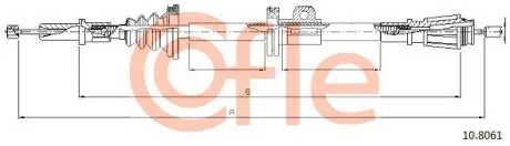 92108061 Трос стояночного тормоза задн VOLVO S70-V70 all 2.0-2.0T-2.3T5-2.5D (кроме AWD) 98- COFLE підбір по vin на Brocar