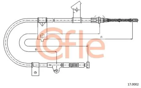 92170002 LINKA - HAMULEC RECZNY COF 17.0002 COFLE COFLE підбір по vin на Brocar