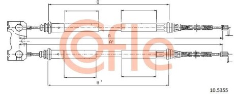 92105355 Трос, стояночная тормозная система COFLE підбір по vin на Brocar