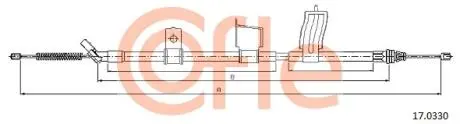 92170330 Трос стояночного тормоза прав задн NISSAN X-TRAIL all 08- COFLE підбір по vin на Brocar