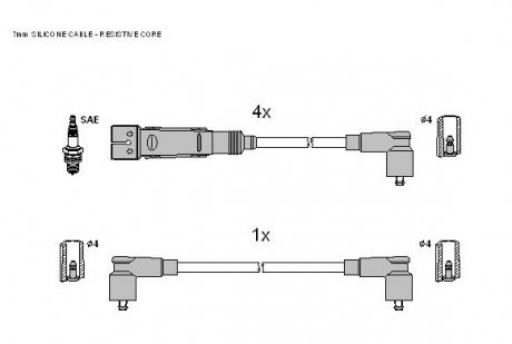 ZK0332 Комплект кабелей зажигания STARLINE подбор по vin на Brocar