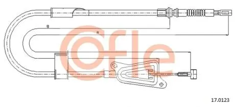92170123 Трос стояночного тормоза прав задн NISSAN ALMERA all Abs mod 01- COFLE підбір по vin на Brocar